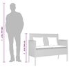 vidaXL Garden Bench with Cushions Grey Poly Rattan