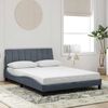 vidaXL Bed Frame without Mattress "Hanko" Dark Grey 137x190 cm Double Velvet