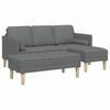 vidaXL Sofa Set 2 pcs Dark grey 173 x 131 x 67 cm Fabric