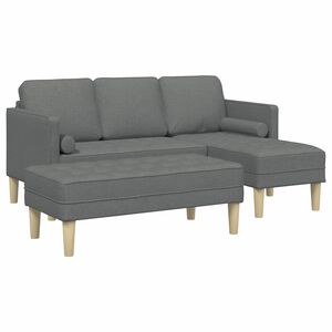 vidaXL Sofa Set 2 pcs Dark grey 173 x 131 x 67 cm Fabric