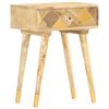 vidaXL Bedside Cabinet 43x30x58 cm Solid Mango Wood