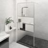 vidaXL Walk-in Shower Wall with Shelf Chrome 80x195 cm ESG Glass&Aluminium