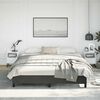 vidaXL Bed Frame without Mattress Black 193x203 cm King Faux Leather