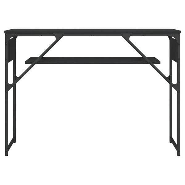 vidaXL Console Table with Shelf Black 105x30x75cm Engineered Wood