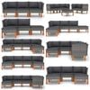 vidaXL Corner Sofa Poly Rattan and Solid Eucalyptus Wood
