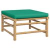 vidaXL 10 Piece Garden Lounge Set with Green Cushions Bamboo