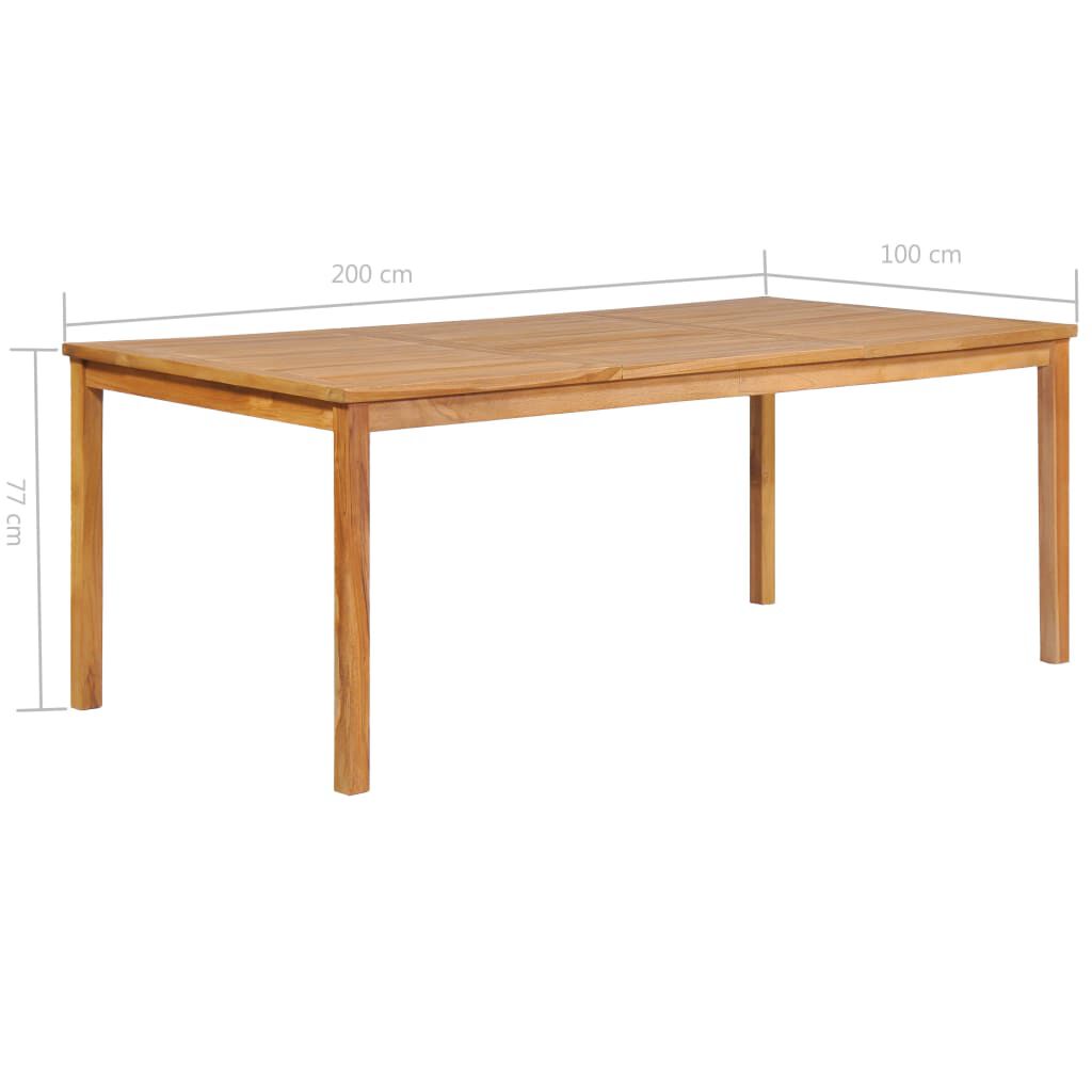vidaXL 9 Piece Garden Dining Set Solid Teak Wood