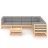 vidaXL 8 Piece Garden Lounge Set with Cushions Solid Pinewood