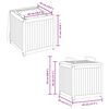 vidaXL Outdoor Cushion Box 45x45x45/53 cm Solid Wood Acacia and Steel