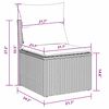 vidaXL Garden Sofa Set with Storage 6 pcs Grey Poly rattan