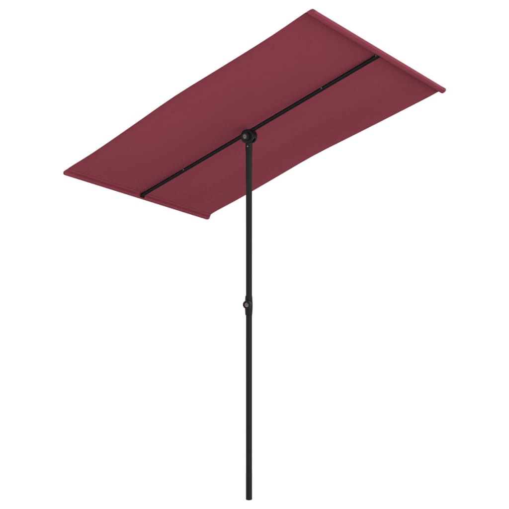 vidaXL Garden Parasol with Aluminium Pole 180x110 cm Bordeaux Red