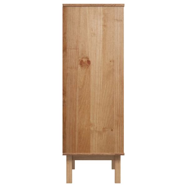 vidaXL Highboard OTTA Brown and White 85x43x125 cm Solid Wood Pine