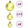 vidaXL Christmas Baubles 100 pcs Light Green 3 / 4 / 6 cm