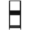 vidaXL Small Straight Book Shelf Black 33.5x39.6x79.7 cm Engineered Wood