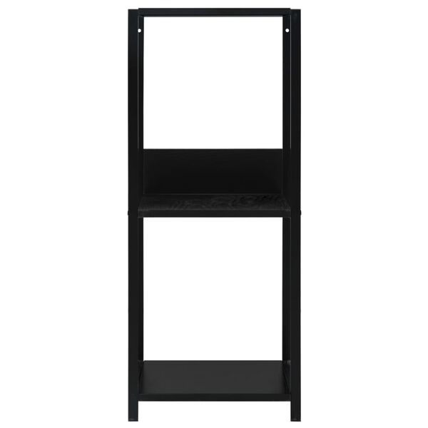 vidaXL Small Straight Book Shelf Black 33.5x39.6x79.7 cm Engineered Wood