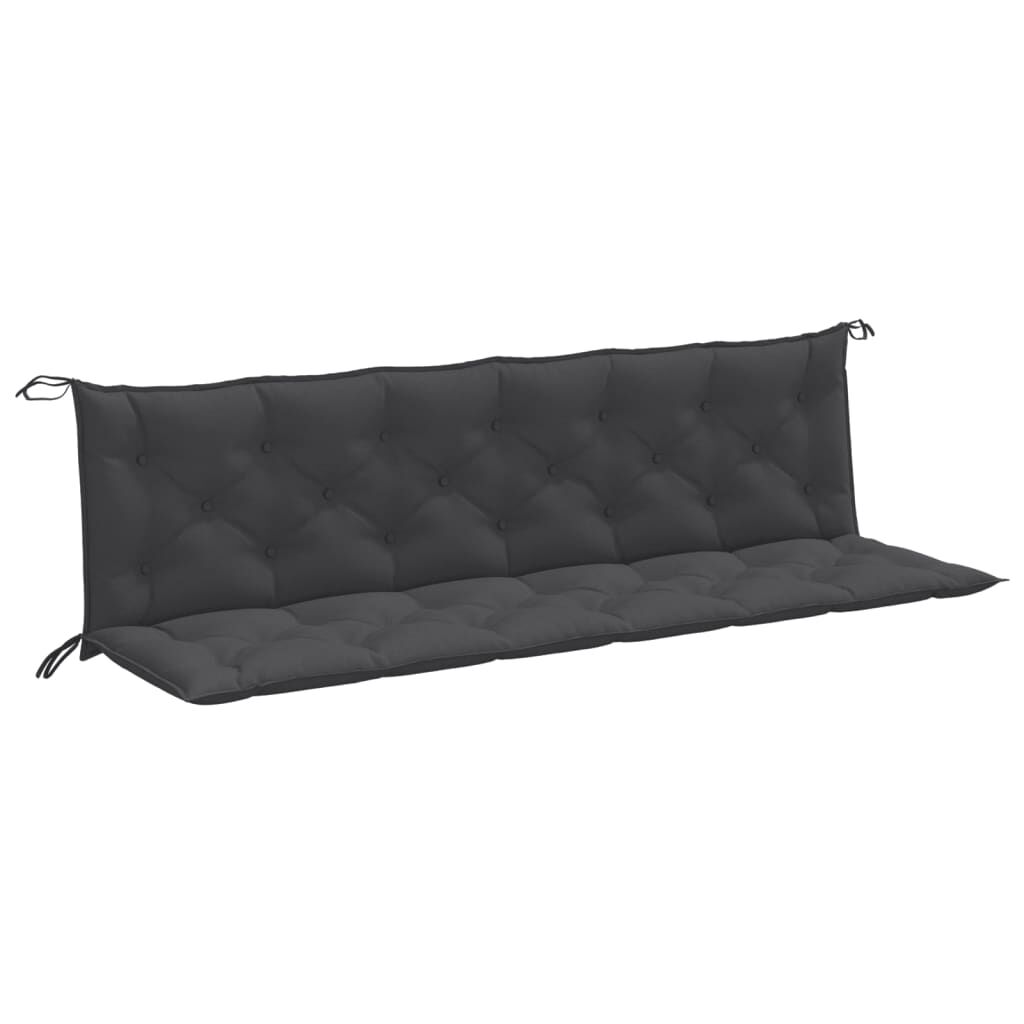 vidaXL Garden Bench Cushions 2 pcs Melange Anthracite 200x50x7 cm Fabric vidaXL