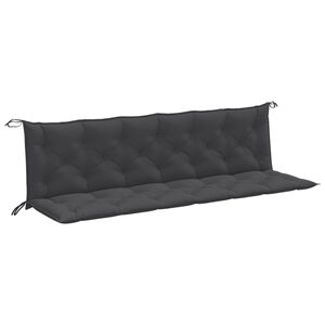 vidaXL Garden Bench Cushions 2 pcs Melange Anthracite 200x50x7 cm Fabric