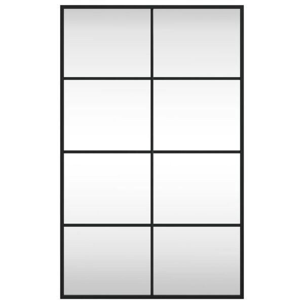 vidaXL Wall Mirror Black 50x80 cm Rectangle Iron