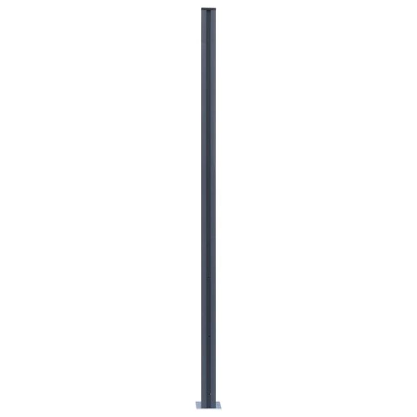 vidaXL Fence Posts 2 pcs Dark Grey 185 cm Aluminium