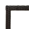 vidaXL Garden Table with Acacia Wood Top Black 90x90x75 cm Poly Rattan