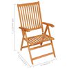 vidaXL Garden Chairs 6 pcs with Anthracite Cushions Solid Teak Wood