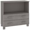 vidaXL Sideboard "HAMAR" Light Grey 85x35x80 cm Solid Wood Pine