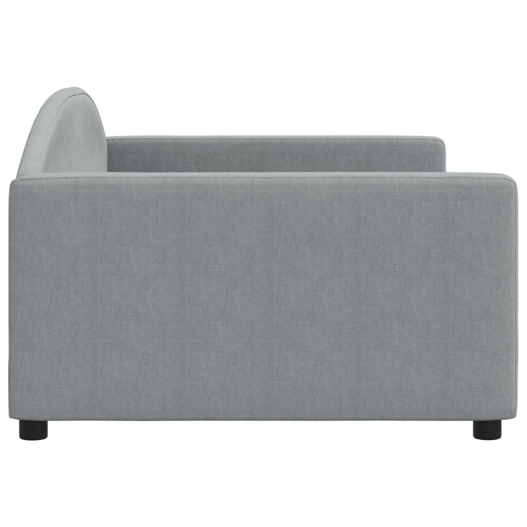 vidaXL Day Bed without Mattress Light Grey 100x190 cm Fabric