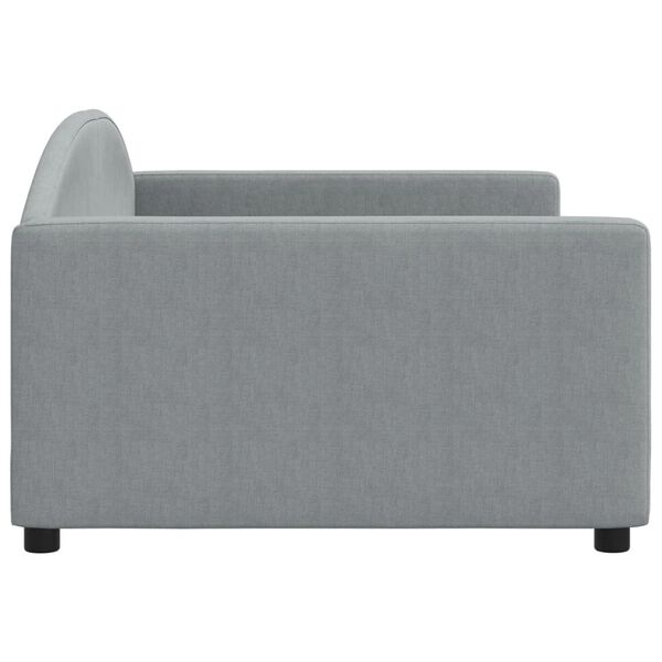 vidaXL Day Bed without Mattress Light Grey 100x190 cm Fabric