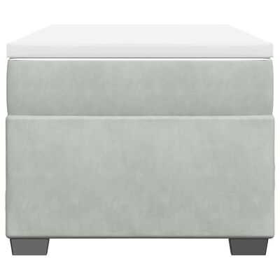 vidaXL Box Spring Bed with Mattress Light Grey Twin Velvet