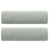 vidaXL 2-Seater Sofa with Throw Pillows Light Grey 140 cm Velvet