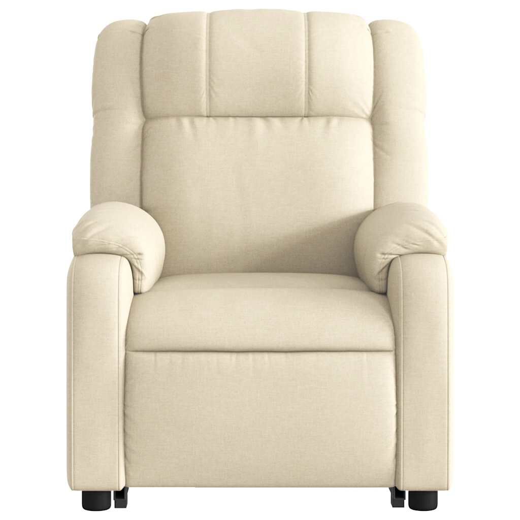 vidaXL Electric Stand up Massage Recliner Chair Cream Fabric