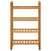 vidaXL Shoe Rack with 4 Shelves 50x27x80 cm Solid Oak Wood