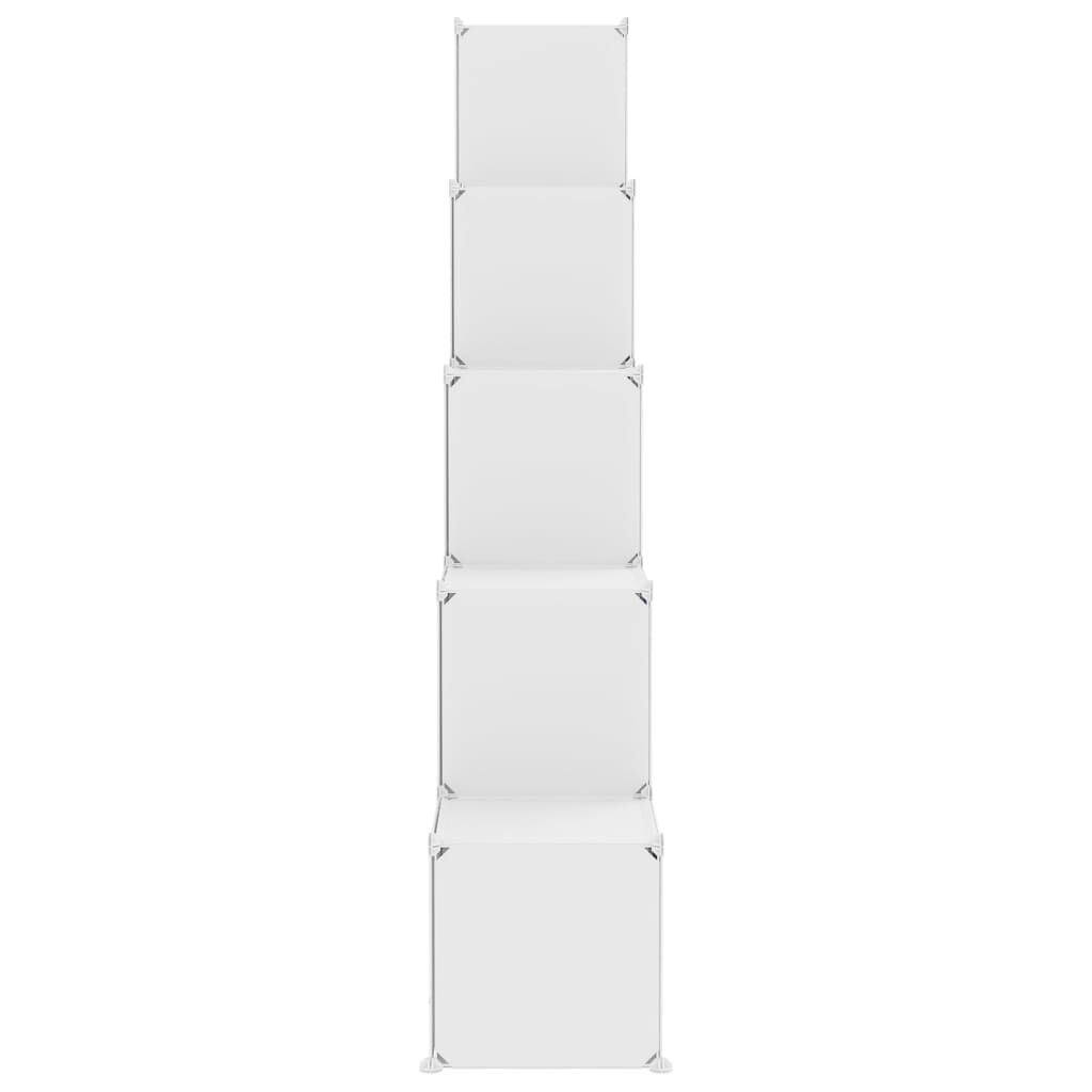 vidaXL Cube Storage Cabinet for Kids with 15 Cubes White PP