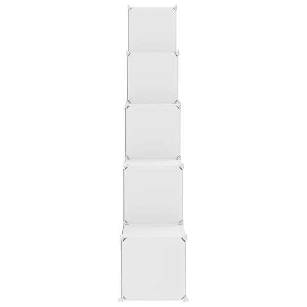 vidaXL Cube Storage Cabinet for Kids with 15 Cubes White PP