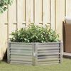 vidaXL Garden Raised Bed 129x45 cm Galvanized Steel Silver