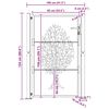 vidaXL Garden Gate 100x150 cm Corten Steel Tree Design