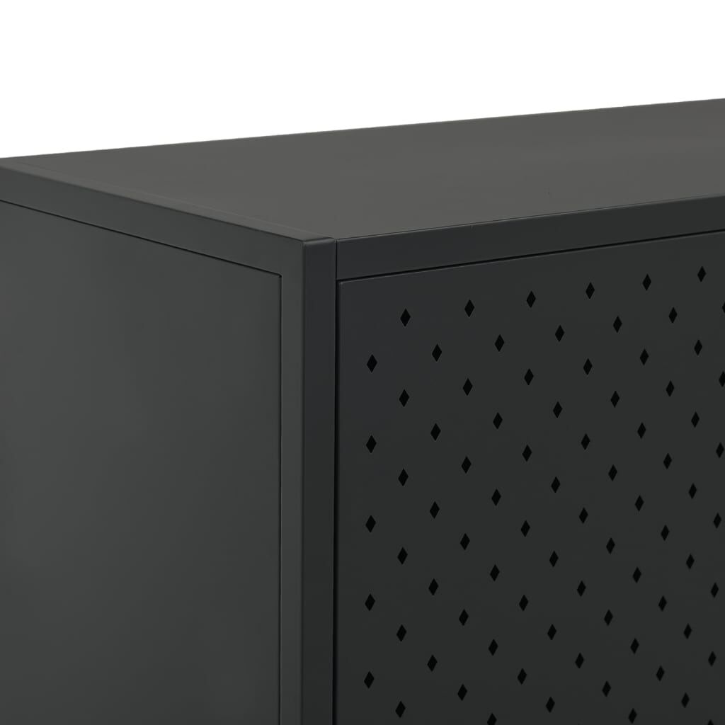 vidaXL Highboard Black 80x35x135 cm Steel