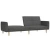 vidaXL 2-Seater Sofa Bed Dark Grey Fabric