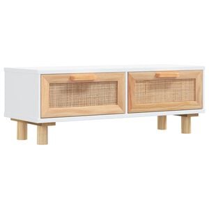 vidaXL Coffee Table White 80x40x30 cm Engineered Wood&Solid Wood Pine