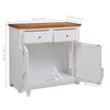 vidaXL Sideboard 90x33.5x83 cm Solid Oak Wood