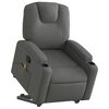 vidaXL Stand up Massage Recliner Chair Dark Grey Fabric