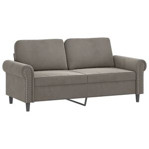 vidaXL 2-Seater Sofa Light Grey 140 cm Velvet