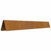 vidaXL Lawn Edging 4 pcs Rusty 450 x 0.05 x 15 cm Weather Steel