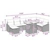 vidaXL Garden Sofa Set Height-Adjustable 9 pcs Black Poly Rattan
