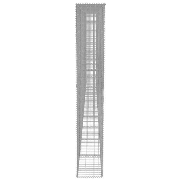 vidaXL Gabion Wall with Covers Galvanised Steel 600x30x200 cm