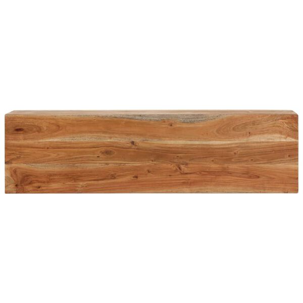 vidaXL Console Table 110x30x75 cm Solid Wood Acacia and Iron