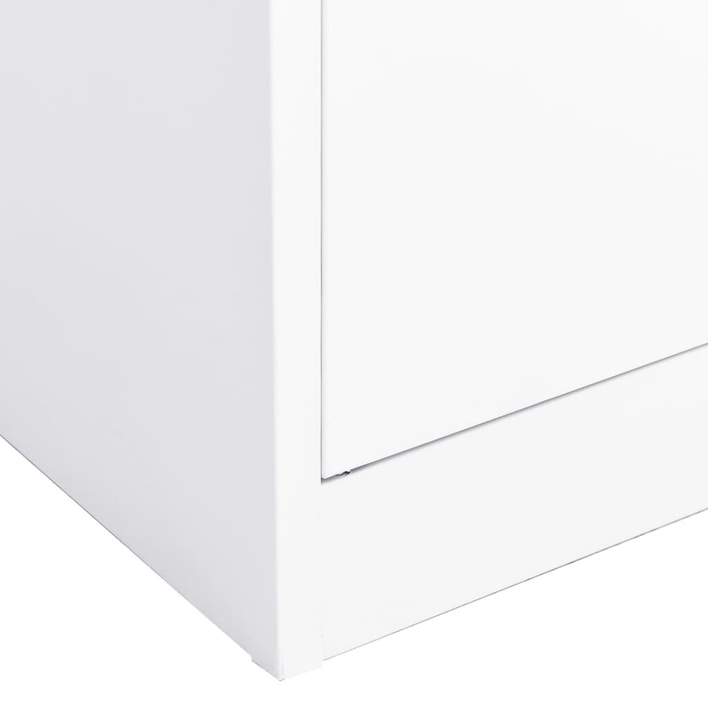 vidaXL Office Cabinet White 90x40x180 cm Steel