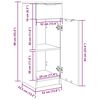 vidaXL Bathroom Cabinet Smoked Oak 32x34x90 cm Engineered Wood