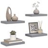 vidaXL Floating Wall Shelves 4 pcs Grey 40x23x3.8 cm MDF