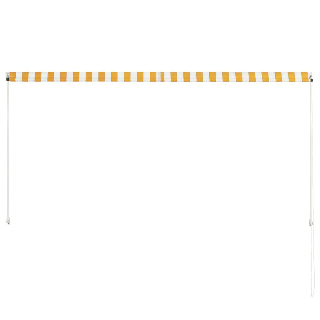 vidaXL Retractable Awning 250x150 cm Yellow and White